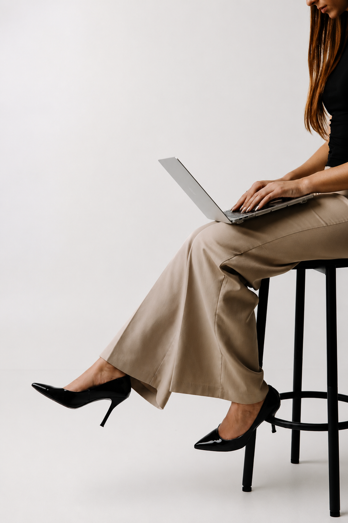 Property professional working on a laptop